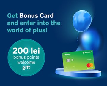Get Bonus Card and enter in the world of plus!